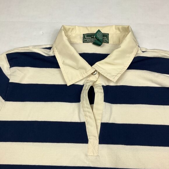 Lauren Ralph Lauren Polo Shirt Striped Short Sleeve Performance Slim Fit Top XL - Picture 2 of 10